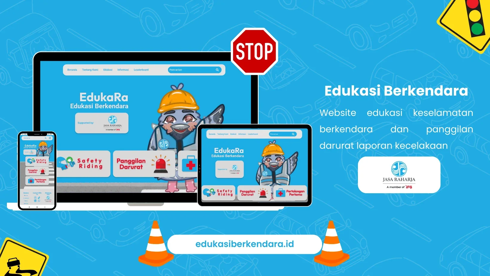 Preview hero section website Edukasi Berkendara