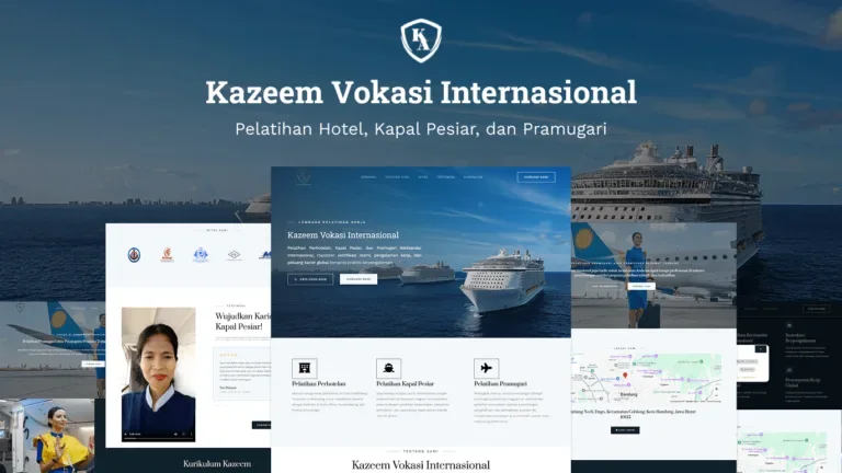 Preview hero section website Kazeem Vokasi